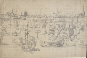 The Dutch Fleet at Copenhagen Road 1658 by Willem I van de Velde