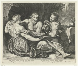 Lot Made Drunk by His Daughters by Willem Isaacsz. van Swanenburg