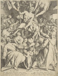 Paralytic Lowered Through the Roof to Christ by Willem Isaacsz. van Swanenburg