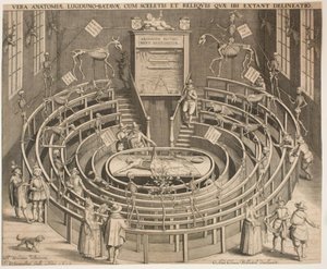 The Anatomical Theatre Hall in Leiden by Willem Isaaksz Swanenburgh