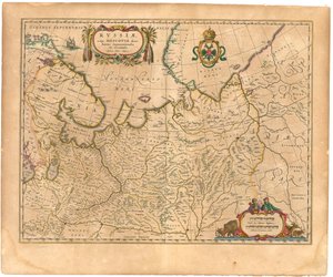 Map of Russia From: Theatrum Orbis Terrarum by Willem Janszoon Blaeu