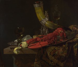 Still Life with the Drinking-Horn of the Saint Sebastian Archers Guild, Lobster and Glasses