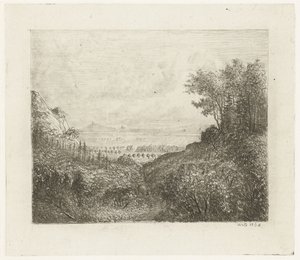 Hill Landscape with Road to Valley by Willem Matthias Jan van Dielen