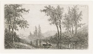 River Landscape with Boat