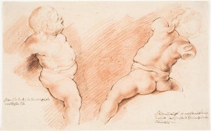 Centaur Overcome by Amor. Antique Sculpture Group. Two Studies of Amor, One Seen from the Right, the Other from Behind