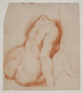 Nymphs and Satyrs Gathering Fruit. Nymph Seated in the Middle Foreground by Willem Panneels