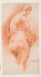 Woman Seen from Behind, Half Turned to the Right by Willem Panneels
