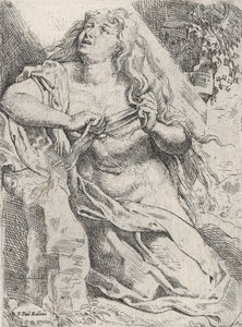 Mary Magdalen in the wilderness by Willem Pietersz. Buytewech