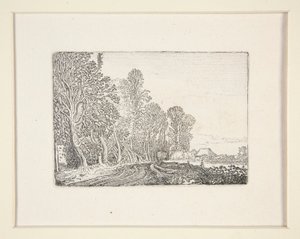 Road at the Edge of the Forest, Plate 4 from The Set of the Landscapes by Willem Pietersz. Buytewech