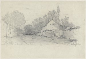 View of a Street with a Cart in Barbizon