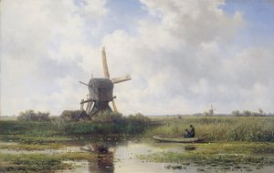 The Gein River, near Abcoude by Willem Roelofs (I)
