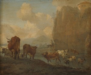 Livestock by a River