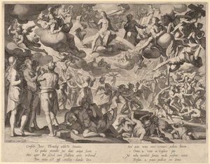 The Last Judgment by Willem Swanenburgh, after Joachim Anthonisz Wtewael