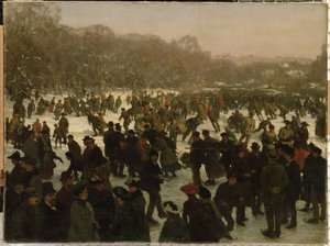 Skating in Haagse Bos by Willem Tholen