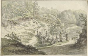 Dune Landscape with Wooden Bridge