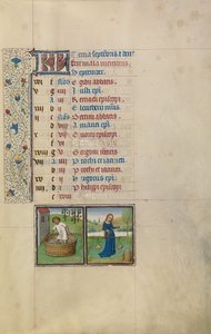 September Calendar Page; Making Wine; Libra by Willem Vrelant