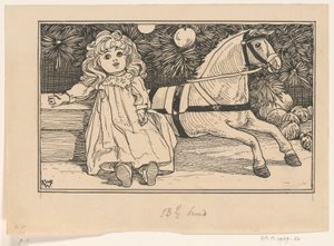 Doll and Toy Horse Under a Christmas Tree by Ludwig Willem Reymert Wenckebach