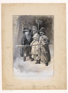 Five Dressed-Up Children by Ludwig Willem Reymert Wenckebach