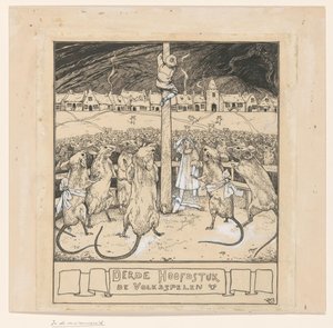 Willy Climbs a Pole While the Mice Watch by Ludwig Willem Reymert Wenckebach