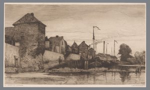 View of the Harbor of Leerdam by Willem Wenckebach