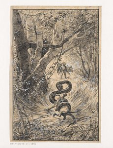Snake Strangling a Goat by Willem Wenckebach