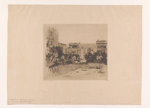 View of Sutter Street in San Francisco by Willem Witsen (signed by artist)