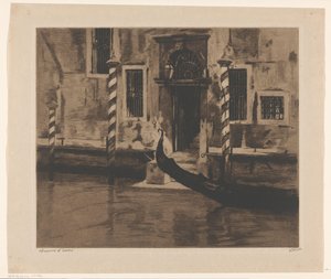 Gondola in the Grand Canal in Venice by Willem Witsen (signed by artist)