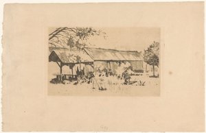 Outbuilding in Nature on Java by Willem Arnoldus Witsen
