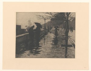View of Victoria Embankment in London by Willem Arnoldus Witsen