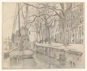 View from the Waalseilandsgracht of the Montelbaanstoren and Some Houses on the Oude Waal