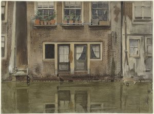 House on a Canal in Amsterdam by Willem Arnoldus Witsen