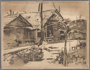 Banana Tree in the Village, Buitenzorg by Willem Arnoldus Witsen