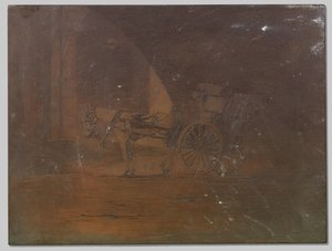 Carriage under Waterloo Bridge, London by Willem Arnoldus Witsen