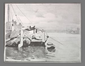 Two Barges by Willem Arnoldus Witsen