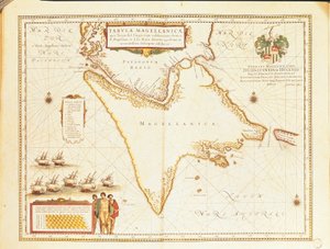 Strait of Magellan, from Theatrum Orbis Terrarum by Willem and Joan Blaeu by Willem and Joan  Blaeu