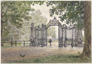 The Monumental Gate of Vreedenhoff in Nieuwersluis on the Vecht by Willem de Famars Testas