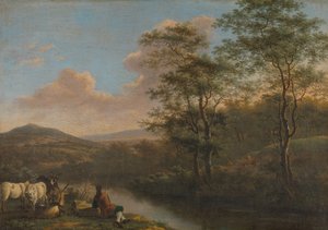 Italian Landscape with Resting Herdman