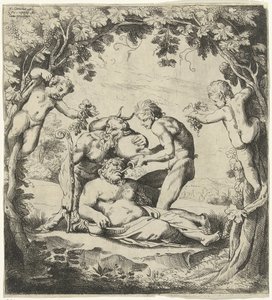 Drinking Bacchus by Willem van Haecht (II)