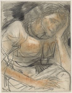 Woman with Hand Under Head