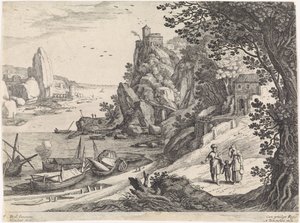Landscape with the Expulsion of Hagar and Ishmael (Italian Landscapes) by Willem van Nieulandt (II)