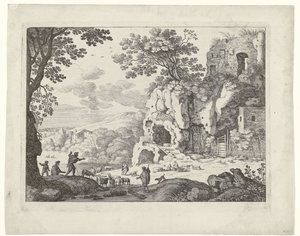 Landscape with a Ruin (Italian Landscapes) by Willem van Nieulandt (II)