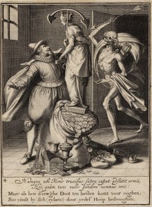 Death with an Arrow About to Strike the Man Down