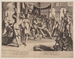 Judge Bias Shedding Tears, plate 9 from Thrones of Justice