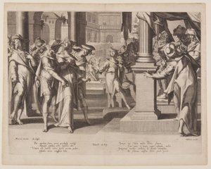 Susanna Before Daniel, plate 3 from Thrones of Justice