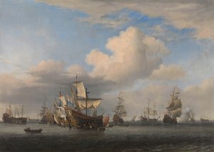 Captured English Ships after the Four Days’ Battle by Willem van de Velde (II)
