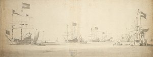 Dutch Flagships at Anchor with Boats Alongside, c.1664