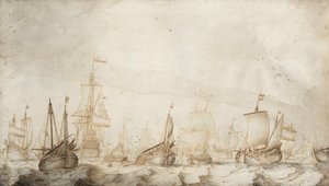 Dutch Herring Fishing Vessels in the North Sea