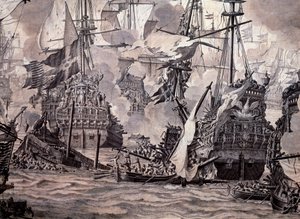 The Battle of the Sound between the Dutch and the Swedish fleets, 8 November 1658 (detail)