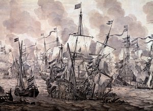 The Battle of the Sound between the Dutch and the Swedish fleets, 8 November 1658 (detail)