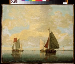 Sailing Boats by Willem van de Velde the Younger